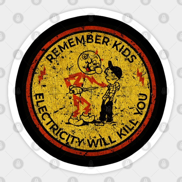 Remember Kids - VINTAGE Sticker by bengkelmarimin